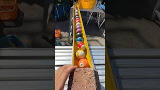 Marble Run ASMR☆Relaxing billiard ball handmade rain gutter wooden slope ③ asmr [upl. by Elkraps]