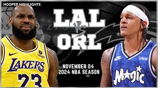 Los Angeles Lakers vs Orlando Magic Full Game Highlights  Nov 4  2024 NBA Season [upl. by Einnek]