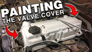 Painting The Valve Cover  Mazda B2000 [upl. by Ailima405]