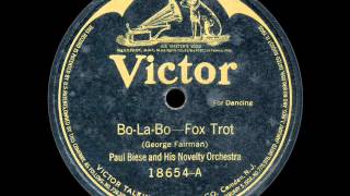 Paul Biese Novelty Orchestra BoLaBo 1919 [upl. by Trisha]