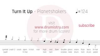 Planetshakers  Turn It Up Drum Score [upl. by Musette486]