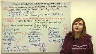 Sistemi kvadratnih jednačina sa dve nepoznate II deo   Matematika II [upl. by Aneerak]