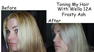 Toning My Hair With Wella 12A Frosty Ash [upl. by Jacklyn755]