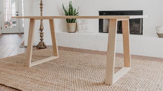 DIY Modern Dining Table  Woodbrew [upl. by Eirojram]