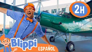 ¡Blippi aprende sobre aviones y vuela uno  Blippi Español  Videos educativos para niños  Aprende [upl. by Damha]