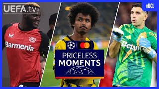 UCL PRICELESS MOMENTS of the Week  Boniface Adeyemi Martínez [upl. by Annamaria]