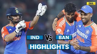 India Vs Bangladesh Highlights 2nd T20 IND Wins The Match By 86 Runs Leads Series By 20 [upl. by Nennerb]