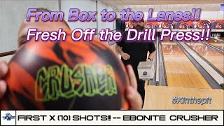 Get Ready with me for league Crusher By Ebonite Fresh Off the Drill Press 4K [upl. by Rebna]