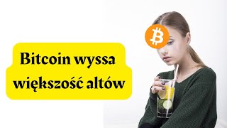 Bitcoin wyssa kapitał z większości altów [upl. by Xxam]