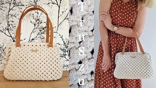 DIY Macrame BAG tutorial  Retro Makrama Torebka  Bigle  Boho Purse [upl. by Anwadal890]