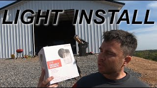 How to Install an Exterior Light on a Metal Building [upl. by Anyg]