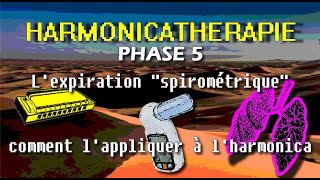 HARMONICATHERAPIE PHASE 5 – Exercices expiratoires « spirométrique »Applications sur un harmonica [upl. by Lamdin898]