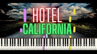 Hotel California  Eagles  Piano Tutorial Super Easy [upl. by Wendin]