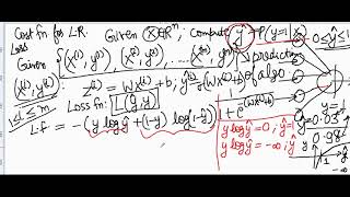 Cost function for Logistic regression in Hindi [upl. by Ecyor]