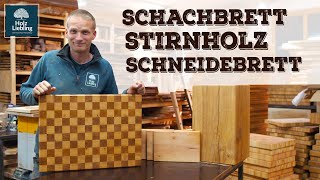 Schachbrett Stirnholz Schneidebrett selber bauen  HolzLiebling DIY [upl. by Ofilia]