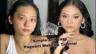 SIMPLE AND EASY PAGEANT MAKEUP TUTORIAL  MakeUp By Sydney De Taza [upl. by Chemash]