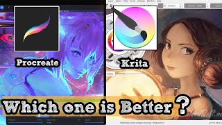 Krita vs Procreate which one is Better [upl. by Henryk37]