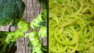 How to use broccoli stems Spiralized vegetable spaghetti [upl. by Hulda526]