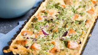 Quiche au saumon pommes de terre et fines herbes [upl. by Tyree]