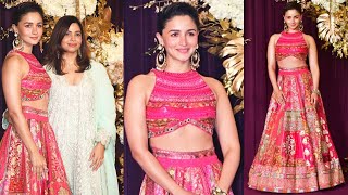 Alia Bhatt amp Shaheen Bhatt Arrives At Manish Malhotras Diwali Bash [upl. by Aissila]