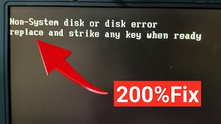 Fix  non system disk or disk error replace and strike any key when ready [upl. by Virgilio302]