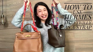 USING HERMES MAXI TWILLY AS A SHOULDER STRAP  PICOTIN KELLY JYPSIERE [upl. by Evonne275]