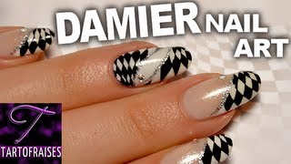 Nail art Damier noir amp blanc [upl. by Jaclyn187]