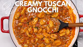 Easy Creamy Tuscan Gnocchi Recipe WOW [upl. by Papp]