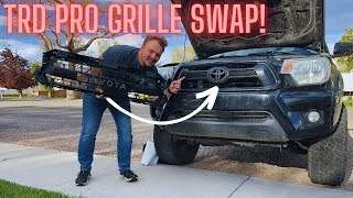 Upgrading My Tacoma Installing A TRD Pro Grille [upl. by Lamont969]