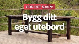 Bygga eget utebord Du kan göra det själv [upl. by Cir]