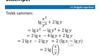 3 1b briggske logaritmer [upl. by Nohsyar668]