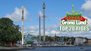 Top 20 Rides at Grona Lund [upl. by Maltz696]