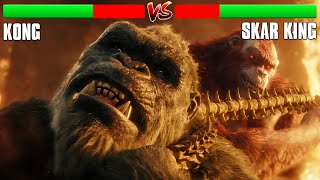 Kong Vs Skar King Battle Scene 4K with Health Bar [upl. by Nissy]