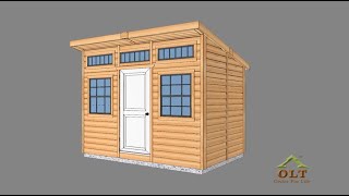 12x8 Studio Shed with Plywood Roof Assembly Video [upl. by Ahsilaf]