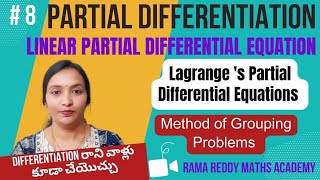 Lagranges Partial Differential Equations Using method of Grouping [upl. by Ardnossak]