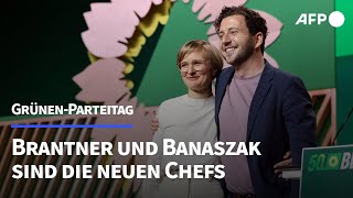 Grüne Felix Banaszak und Franziska Brantner sind die neuen Chefs  AFP [upl. by Siulesoj]