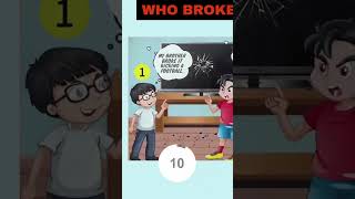 Who broke the TV quiz riddle riddleoftheday viral shorts fyp shortsfeed entertainment [upl. by Rosina]