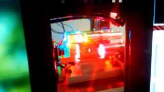 Outdoor lasers  RGB raster laser projector Mixing colors test [upl. by Orozco818]