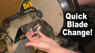 How to Change Blade on Miter Saw  Dewalt Model DW705 [upl. by Peggie718]