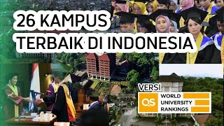 26 Kampus Terbaik di Indonesia  Universitas Terbaik Versi QS World University Rankings 2024 [upl. by Aihtyc]