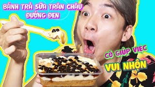 CÔ GIÚP VIỆC LẦN ĐẦU ĂN BÁNH TRÀ SỮA TRÂN CHÂU ĐƯỜNG ĐEN CỦA CRUSH [upl. by Trin463]