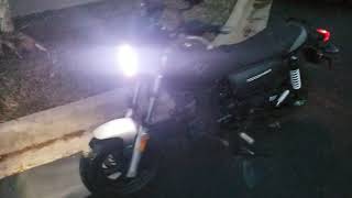 Kymco Spade 150 LED light  Emgo universal shorty muffler [upl. by Alaster]