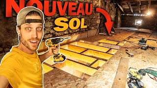 REFAIRE un PLANCHER OSB en 4 ÉTAPES avec STRUCTURE BOIS  EP13 Rénovation totale vieille maison [upl. by Ehrlich371]