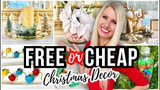 FREE Or CHEAP DIY CHRISTMAS DECOR  HOLIDAY DECORATING IDEAS [upl. by Forland]