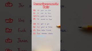 Personalpronomen im Dativ deutsch deutschlernen deutschfüranfänger german learngerman shorts [upl. by Ecirad]