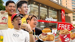 FREE JOLIBEE ORDER sa buong BILLIONAIRE GANG [upl. by Ecnarrat]