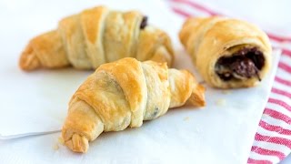 Quick Easy Chocolate Croissants Recipe [upl. by Eerehs]