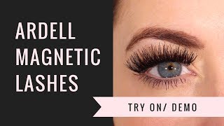 ARDELL MAGNETIC LASHES WISPIES TRY ON DEMO [upl. by Acirdna]