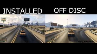 INSTALLED PLAY DISC COMPARISON  XBOX360  GTAV [upl. by Courtund308]