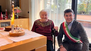 Bruna compie 107 anni La donna più anziana di Busto Arsizio [upl. by Isidore357]